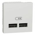 (NU341818) Розетка USB подв. 2.1А 2 модуля біл