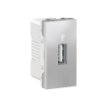 (NU342930) USB-коннектор 1 модуль алюм