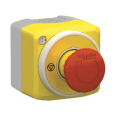 (XALK178W3B140E) КНОПК.ПОСТ КІЛЬЦЕ 24В БІЛ.ЧЕРВ. 1НВ+1НЗ