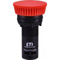 (4771480) Кнопка монобл. грибок ECM-P10-R (без фикс., 1NO, красная), ETI