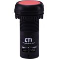(4771470) Кнопка монобл. утопл. ECF-11-R (1NO+1NC, красная), ETI